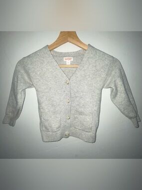 Cat & Jack Heather Gray Children's V-Neck Button Cardigan